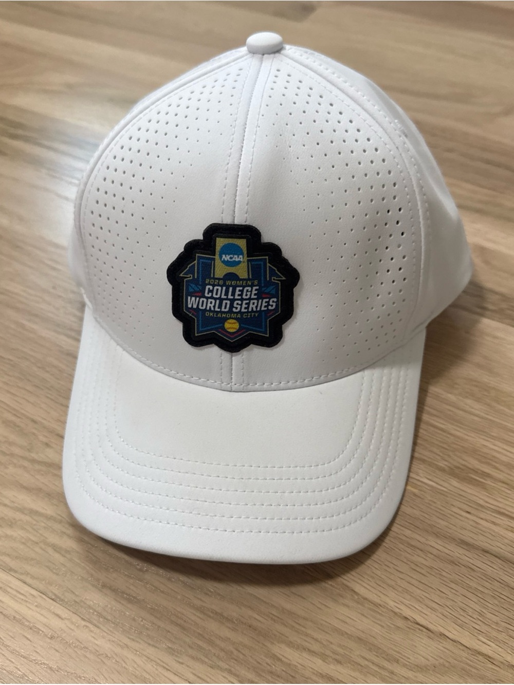 2026 Womens College World Series NCAA Ahead Softball Fastpitch Cap White NWOT